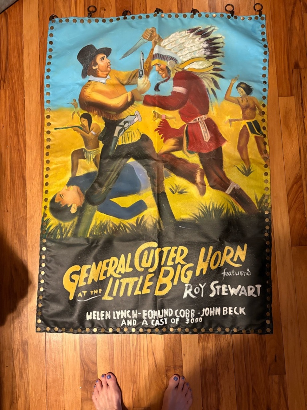 Vintage Western Movie Poster painted on canvas